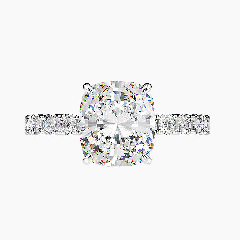 3.5CT Cushion Cut Engagement CZ Ring