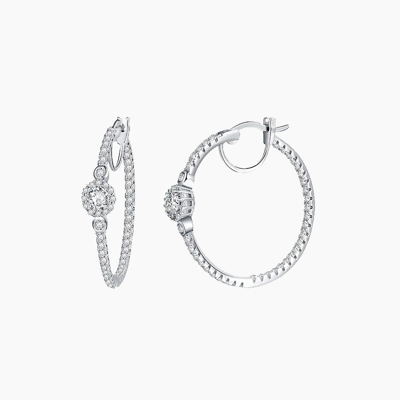 Statement Cubic Zirconia Hoop Earrings