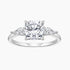 3 stone oval rings, cubic zirconia wedding rings, Eamti, affordable jewelry for woman, cheap ring under $50