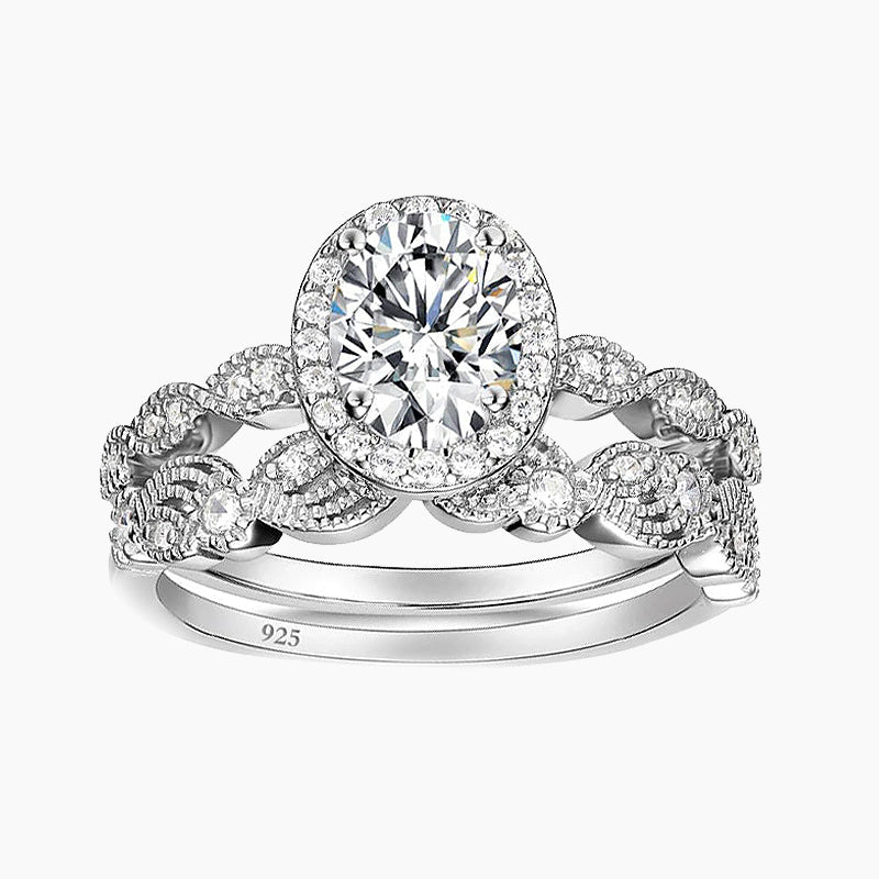Oval Wedding Ring Sets