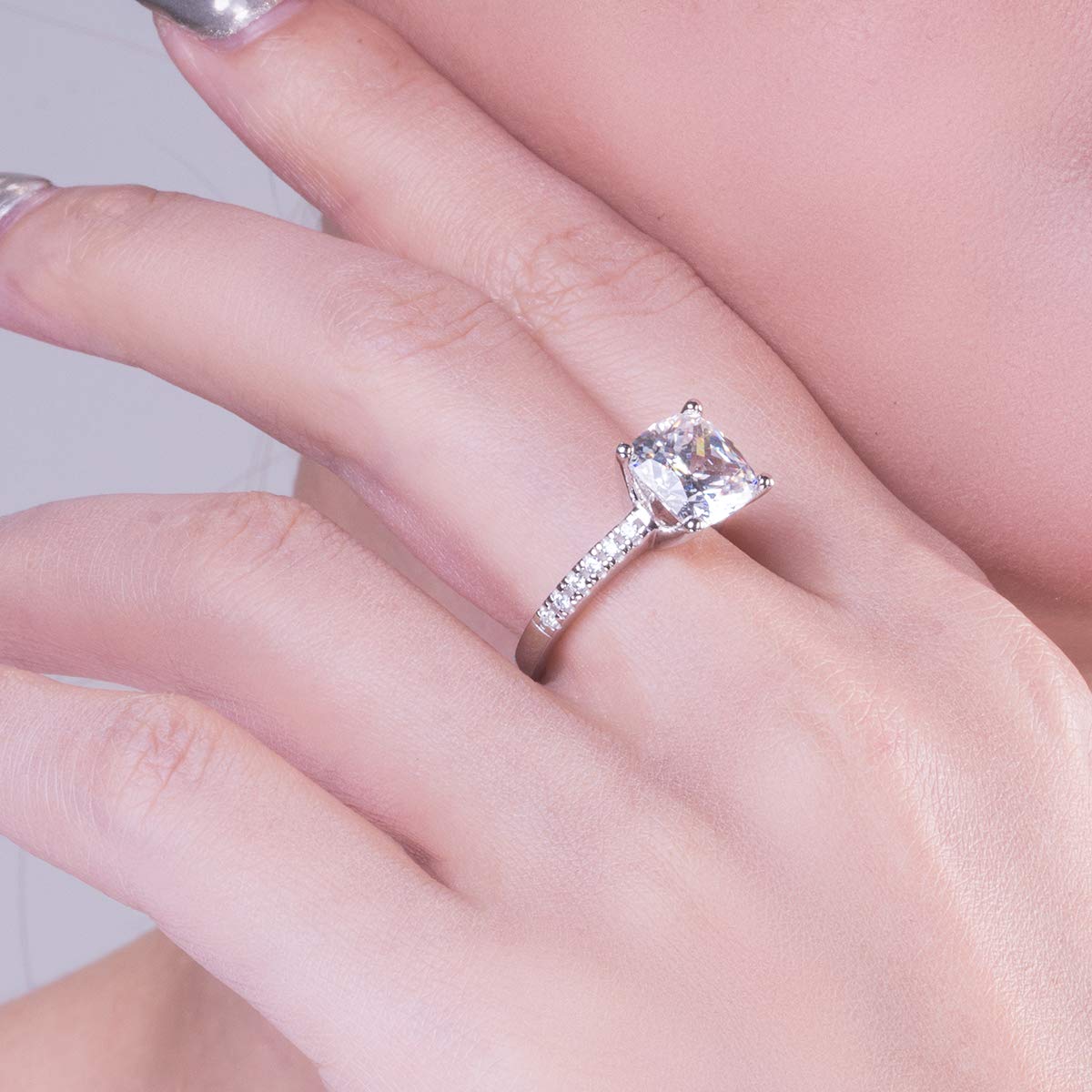princess cut ring, travel ring under $50, cheap wedding under $50, cheap cubic zirconia rings, silver cz ring, cheap cubic zirconia engagement ring, princess ring