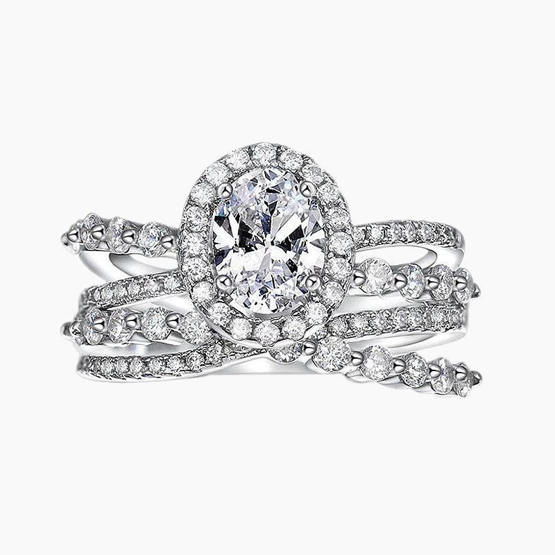 Luxe Oval Cut CZ Ring Sterling
