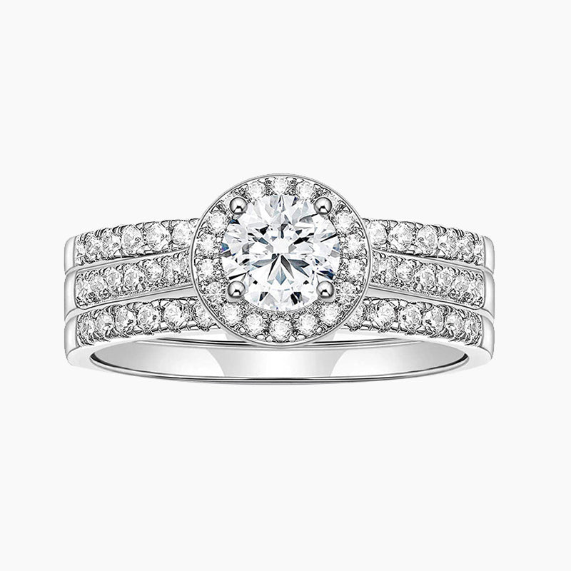 round engagement rings, round cut engagement rings, cz rings, cubic zirconia ring, cheap wedding ring sets, fake bridal set rings
