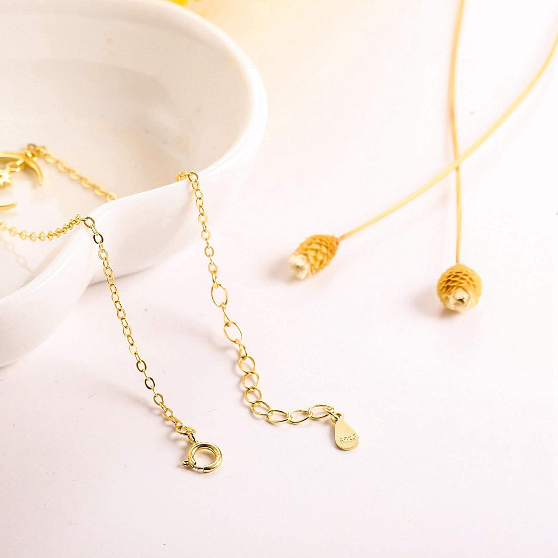 gold plated, moon bracelet, cz stones, bracelet for women, dainty bracelet