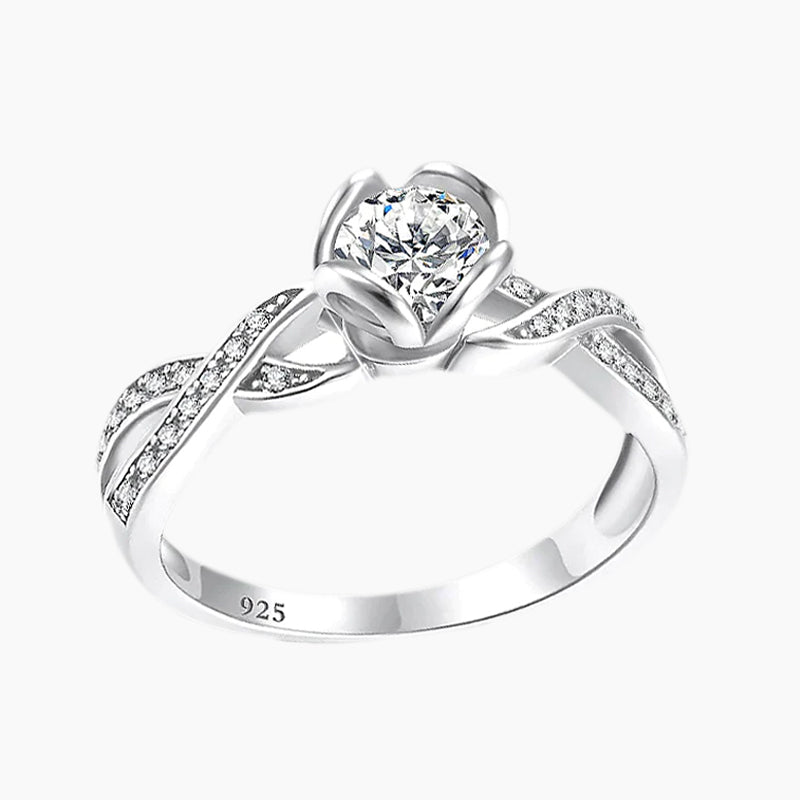 round twist rings; sterling silver ring; Eamti; woven ring, cubic zirconia ring, stackable ring, affordable jewelry for woman, cheap ring under $50