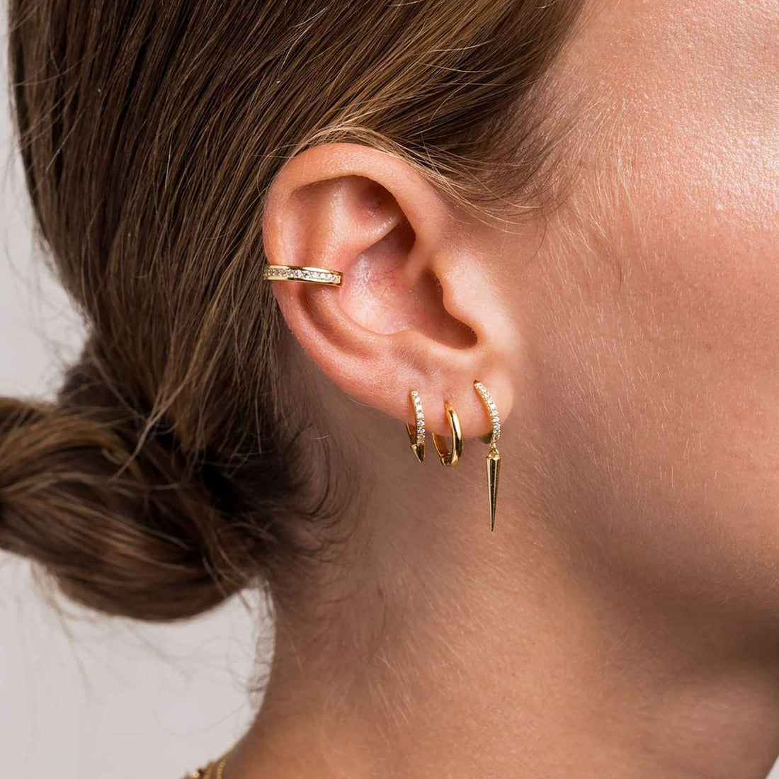 Orecchini pendenti affusolati in argento sterling