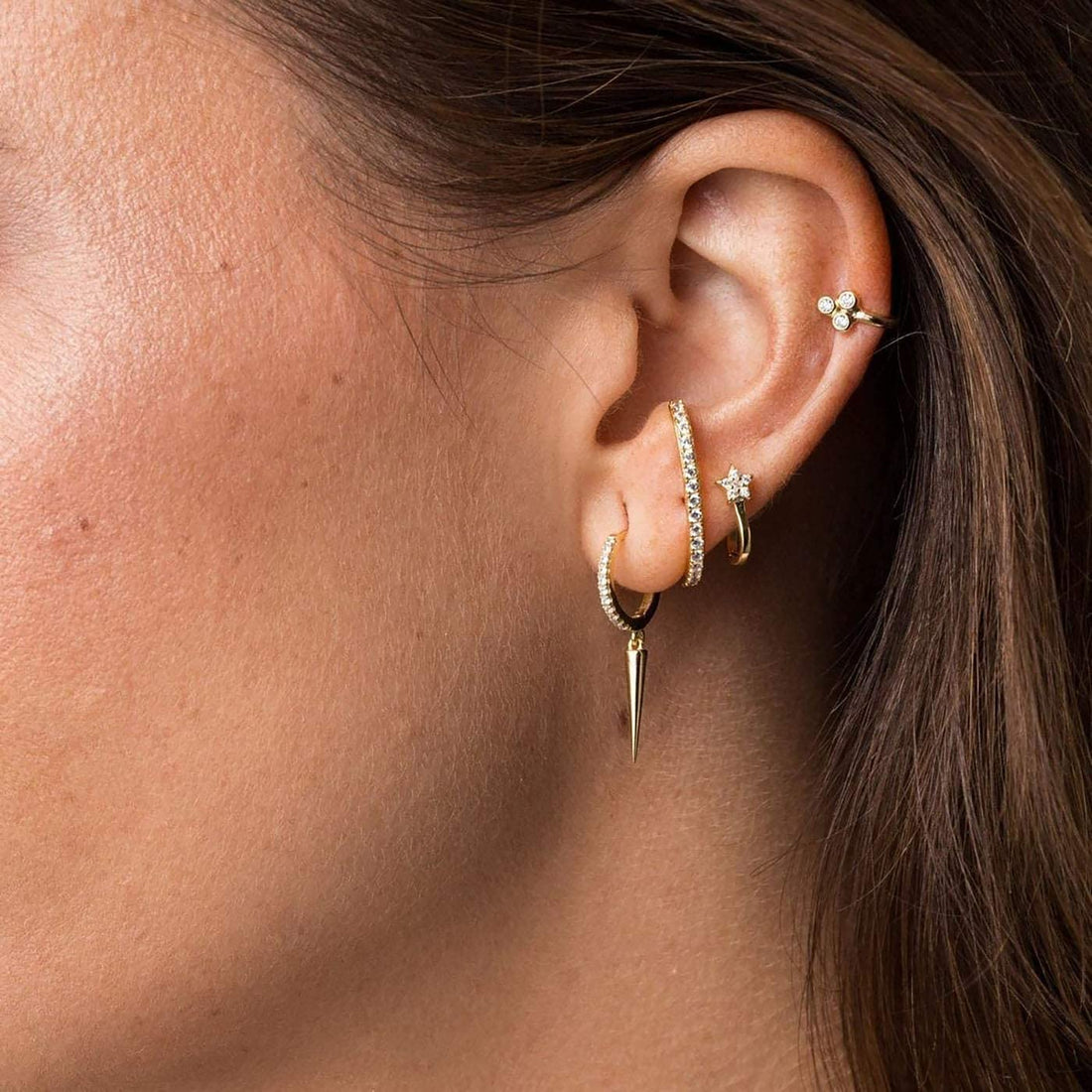 Orecchini pendenti affusolati in argento sterling