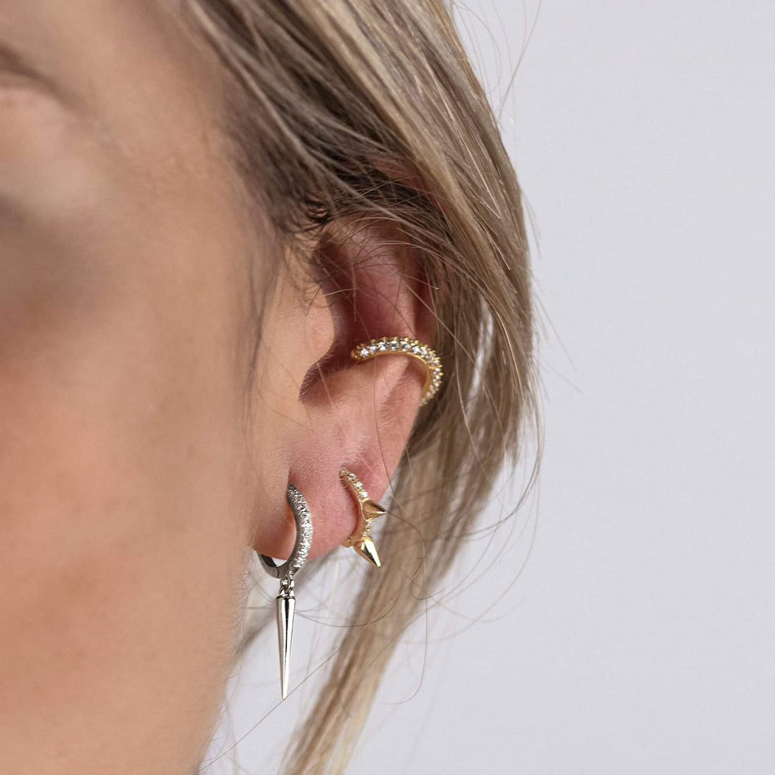 Orecchini pendenti affusolati in argento sterling