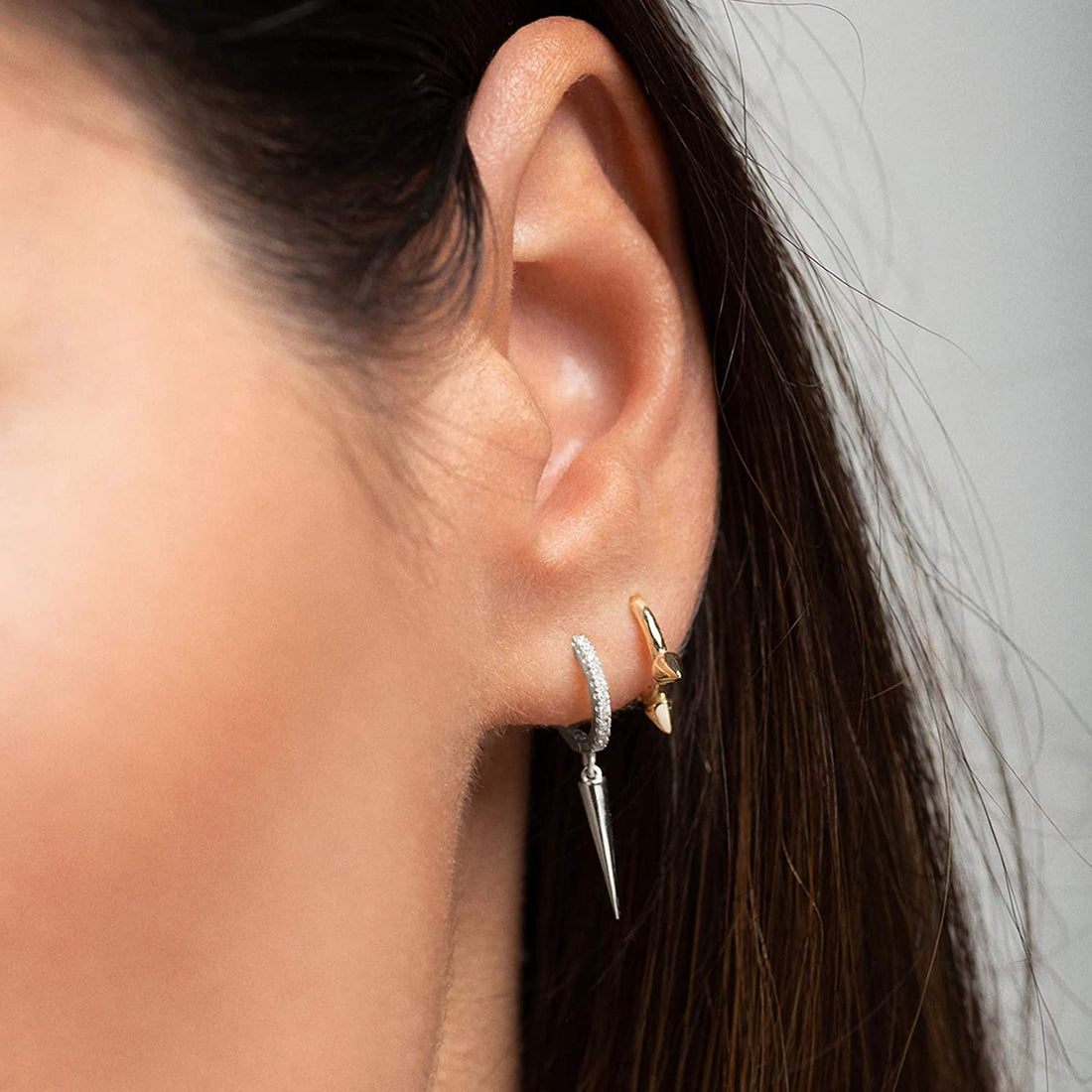 Orecchini pendenti affusolati in argento sterling
