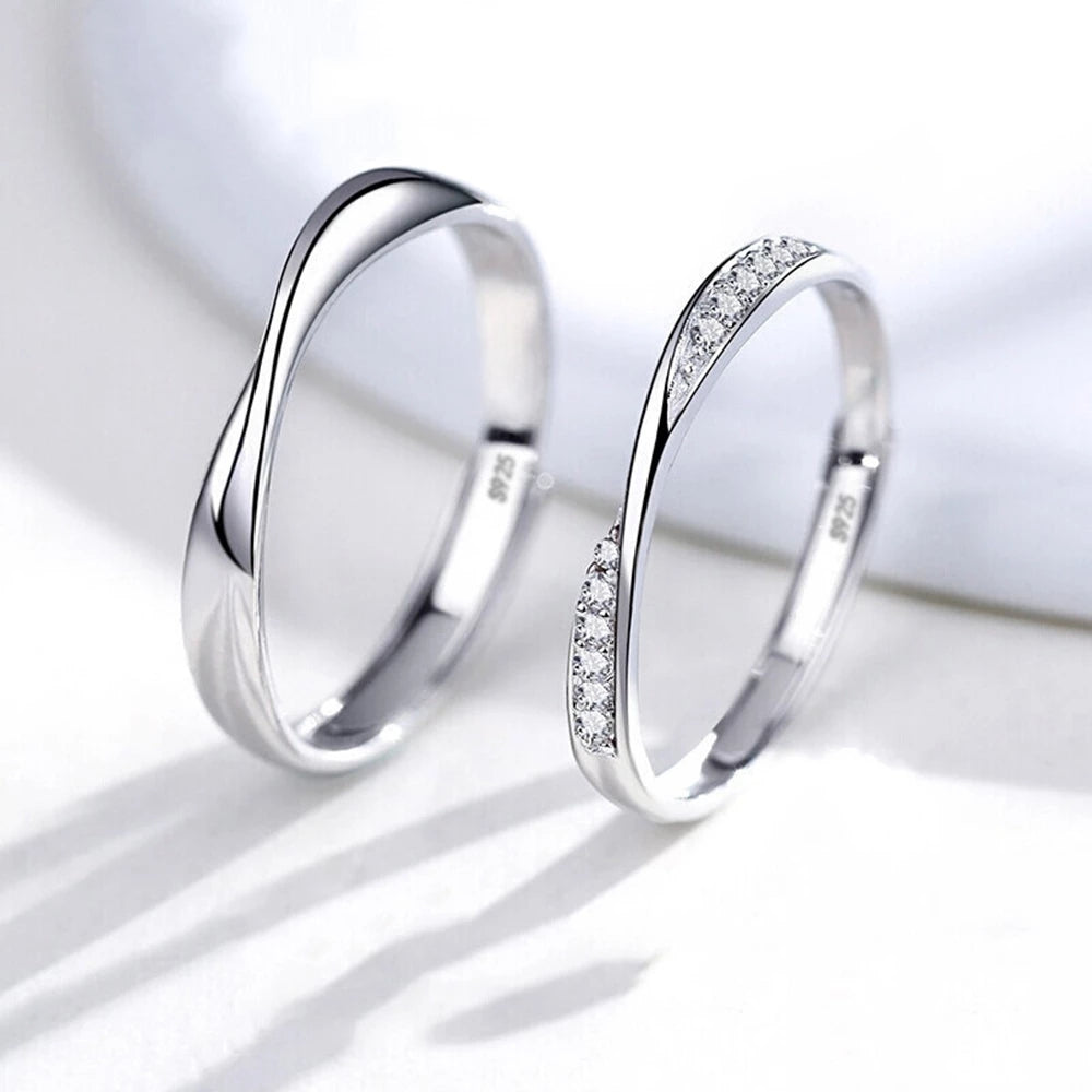 promise rings set; sterling silver rings; Eamti;