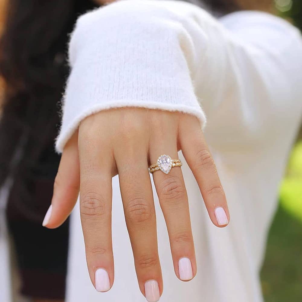 vintage engagement rings, teardrop ring, cheap wedding ring sets, sterling silver bridal ring sets, gold wedding rings