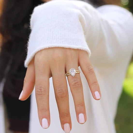 Teardrop ring best sale setting