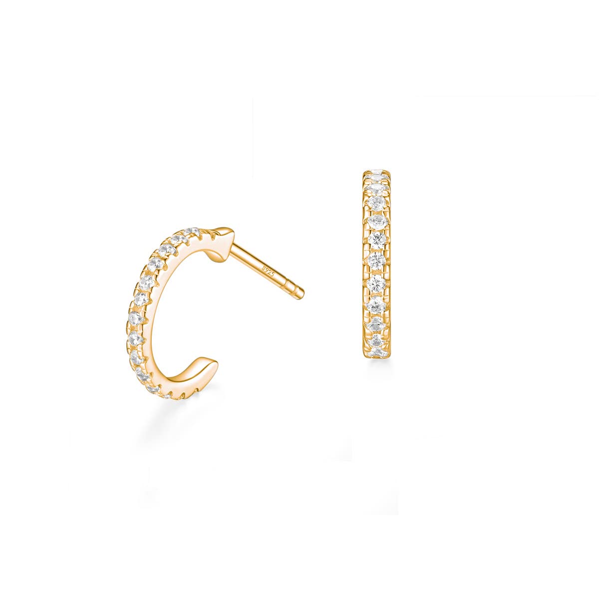 925 sterling silver hoop earrings; hoop earrings; Eamti;