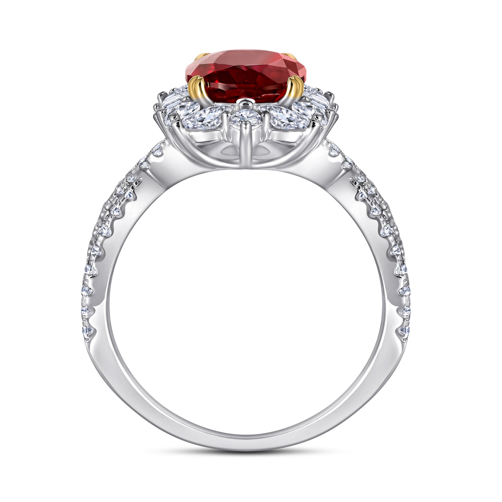 ruby rings; 925 sterling silver rings; Eamti;