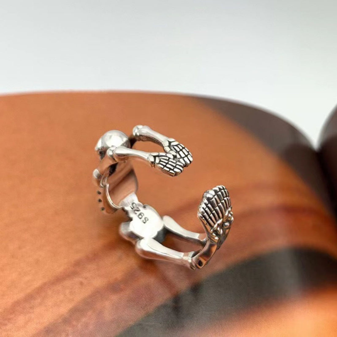 Sterling Silver Fashion Skeleton Ring