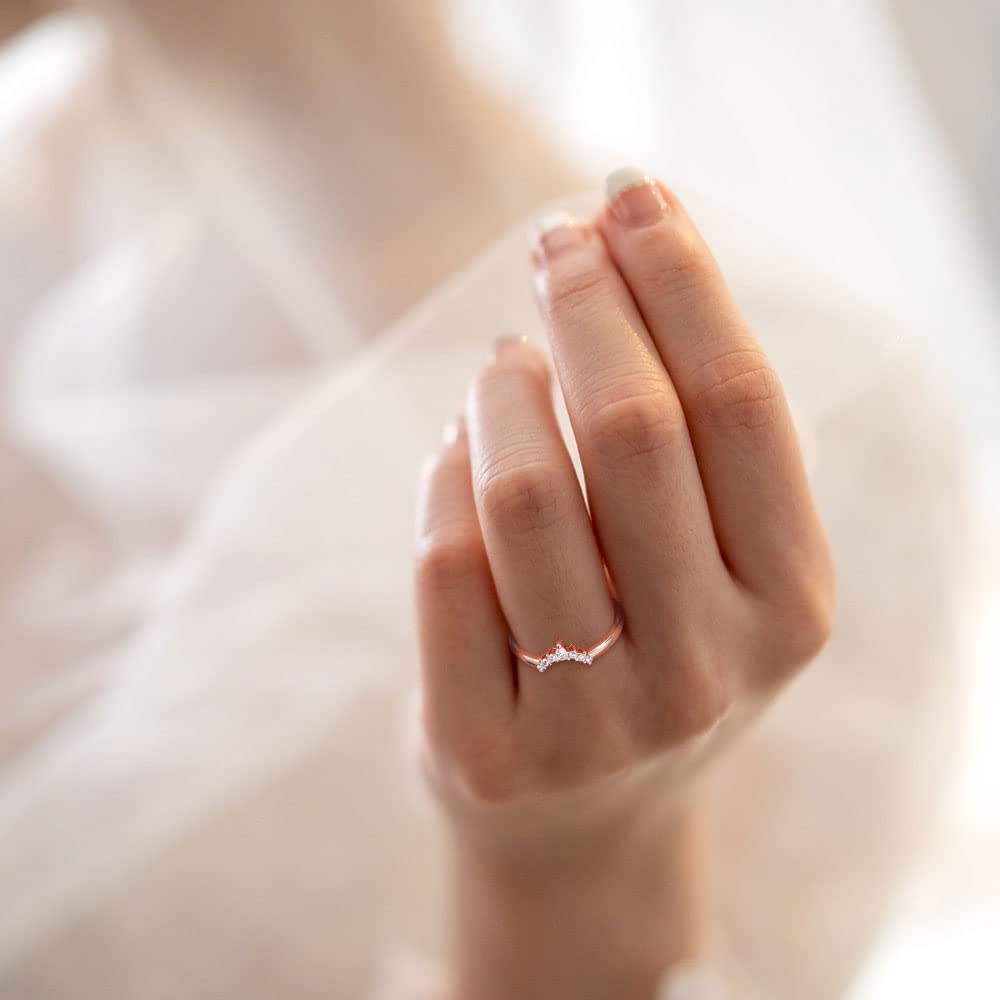 v shape ring, stacking rings, stackable rings for women, minimalist rings, cubic zirconia rings for women, S925 V shape ring