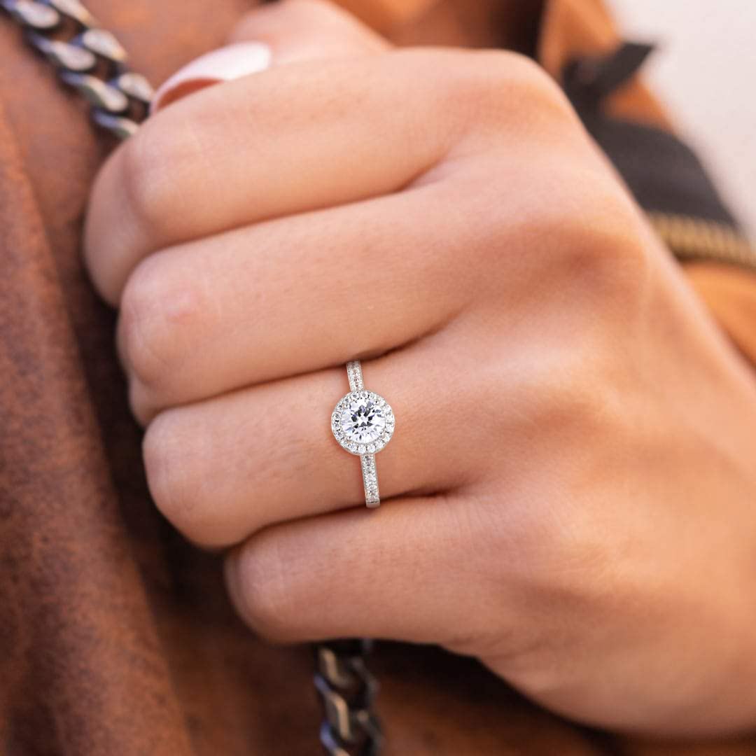 cz engagement rings, cubic zirconia engagement rings, round engagement rings, round wedding rings,  cheap wedding ring sets
