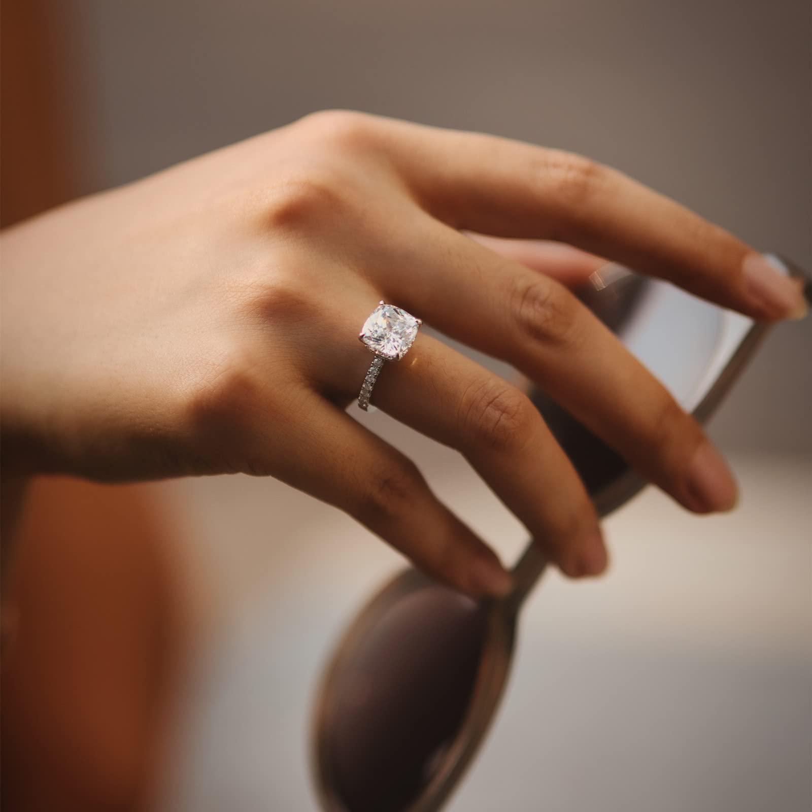 cushion cut engagement rings, cushion cut diamond ring, cubic zirconia engagement ring, cubic zirconia wedding ring, cushion cut ring, cushion ring