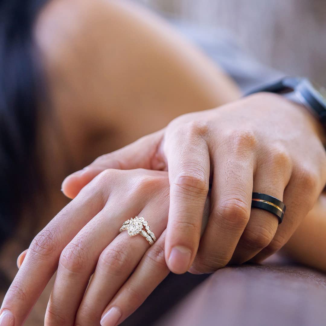 silver wedding rings, teardrop wedding rings, cheap bridal ring sets, rings set, wedding ring sets for him and her, bridal set wedding ring