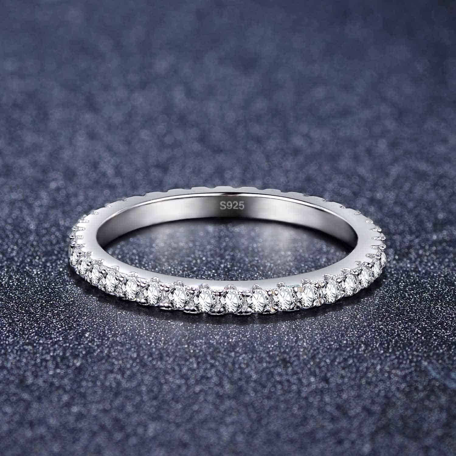 gold plated rings; sterling silver rings; women's ring; Eamti classic gemstone rings; sterling silver rings; Eamti; eternity ring, infinity ring, s925 band ring for women, full eternity