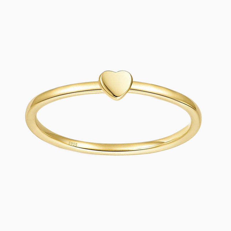 Stackable Plated Heart Ring