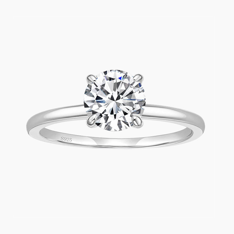 1.5CT Classic Round Cubic Zirconia Engagement Ring