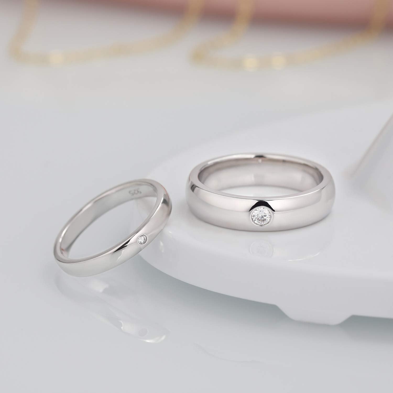 silver band rings, sterling silver rings, Eamti, inexpensive promise ring for men, cheap wedding rings for him, his hers wedding, 5mm wedding band, mens wedding band